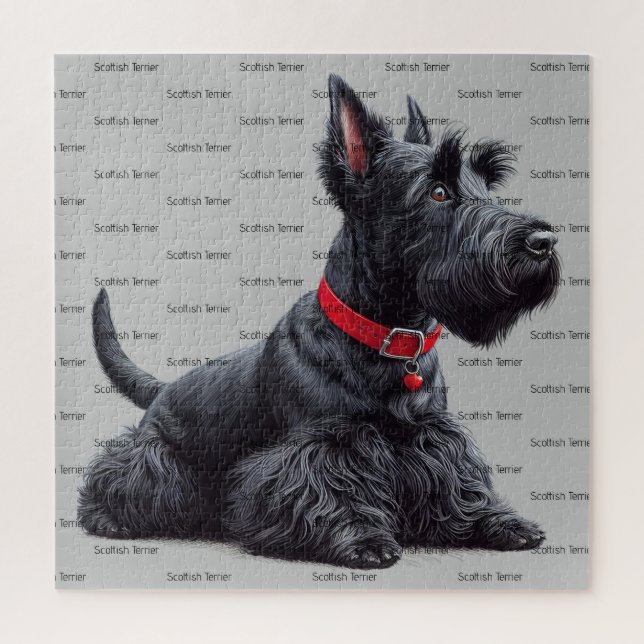 Scottish Terrier in Puzzle (Vertikal)