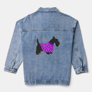 Scottish Terrier in Warm Sweater Jeansjacke
