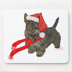 Scottish Terrier ist Santas Helfer Mousepad