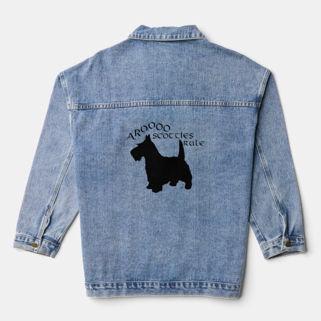 Scottish Terrier Jeansjacke (Rückseite)