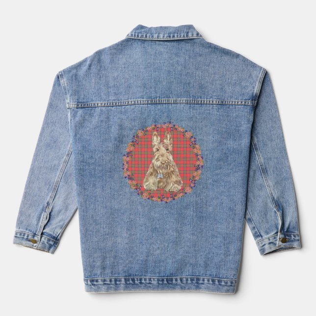 Scottish Terrier Jeansjacke (Rückseite)