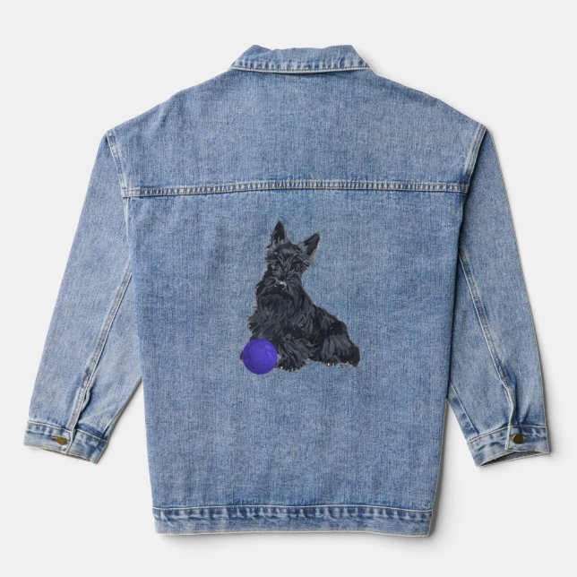 Scottish Terrier Jeansjacke (Rückseite)