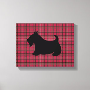 Scottish Terrier Kariert Wall Art Leinwanddruck