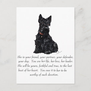 Scottish Terrier Keepake — FEMALE Postkarte