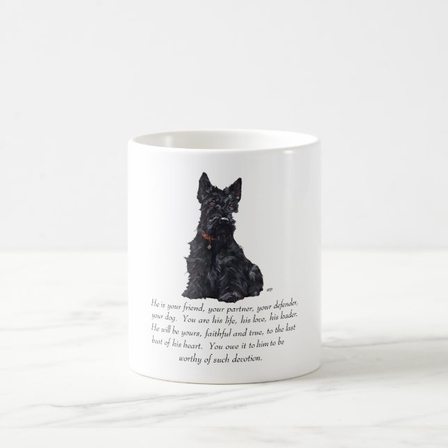 Scottish Terrier Keepake - MALE Dog Tasse (Mittel)