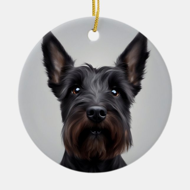 Scottish Terrier Keramik Ornament (Vorne)