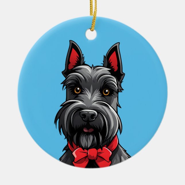 Scottish Terrier Keramik Ornament (Vorne)