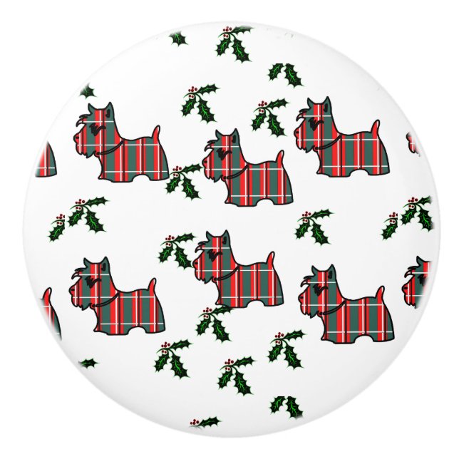 Scottish Terrier Keramikknauf (Vorderseite)