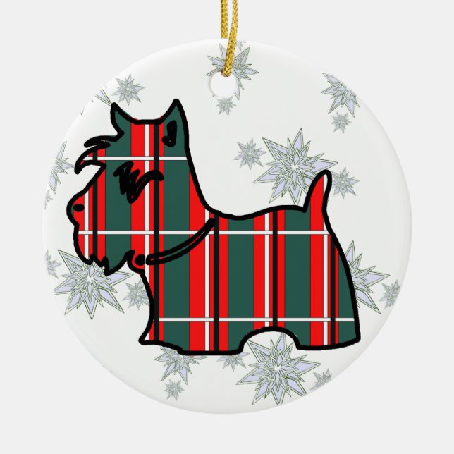 SCOTTISH TERRIER KERAMIKORNAMENT (Vorne)