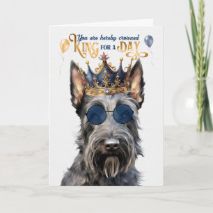 Scottish Terrier King für einen Tag Funny zum Gebu Karte