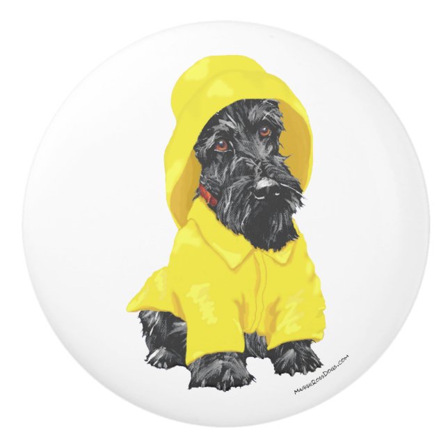 Scottish Terrier Knobs Keramikknauf (Vorderseite)