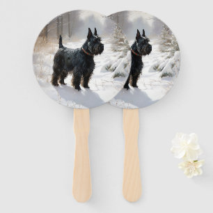 Scottish Terrier Let It Snow Christmas Fächer