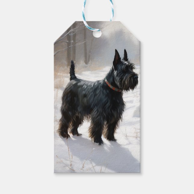 Scottish Terrier Let It Snow Christmas Geschenkanhänger (Vorderseite)
