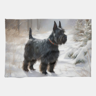 Scottish Terrier Let It Snow Christmas Geschirrtuch