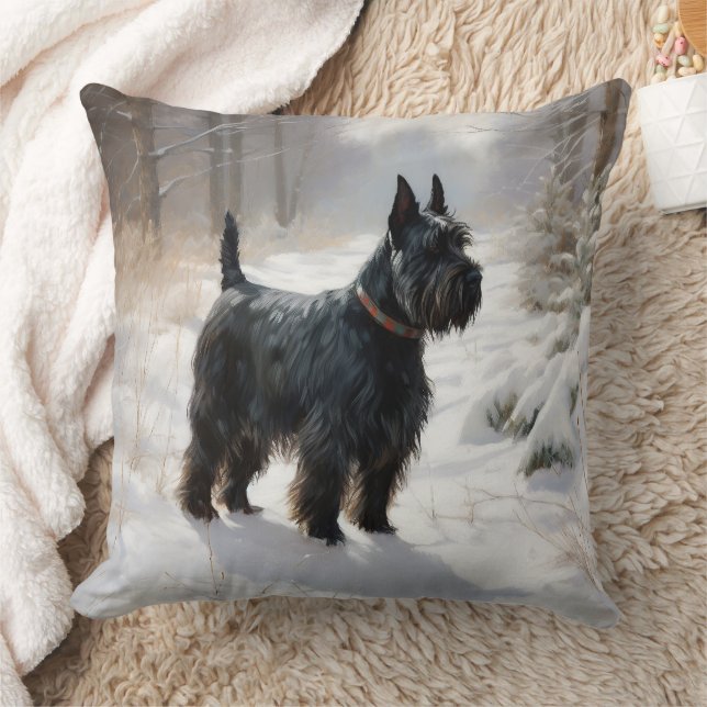 Scottish Terrier Let It Snow Christmas Kissen (Decke)