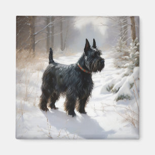 Scottish Terrier Let It Snow Christmas Magnet