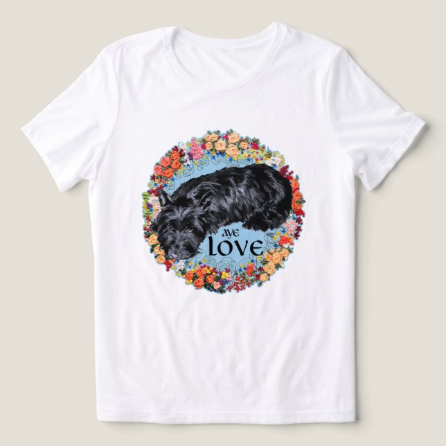 Scottish Terrier Liebe Tri-Blend Shirt (Design Vorderseite)