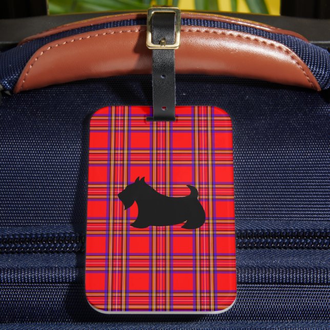Scottish Terrier Luggage Tag Gepäckanhänger (Vorderseite Insitu 2)