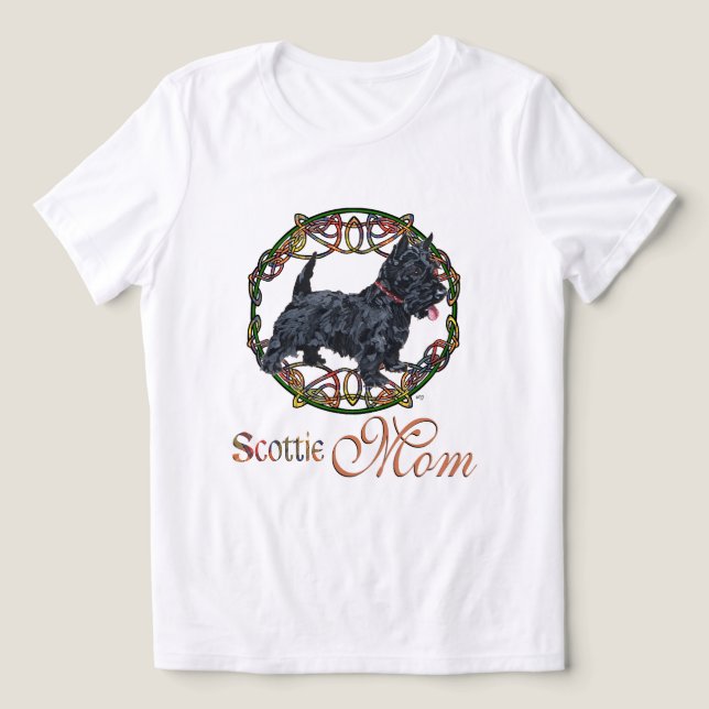 Scottish Terrier MAMA Tri-Blend Shirt (Design Vorderseite)