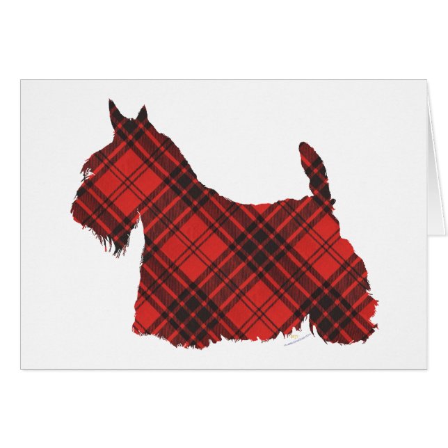 Scottish Terrier Maxwell Tartan (Vorderseite (Horizontal))