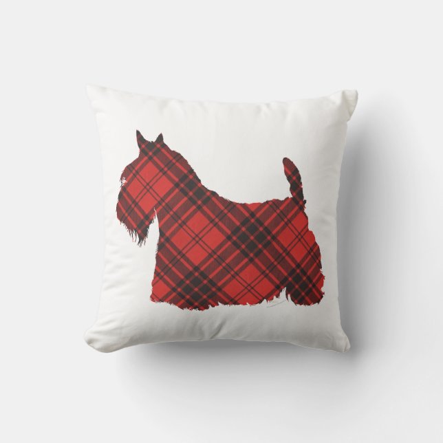 Scottish Terrier Maxwell Tartan Kissen (Vorderseite)