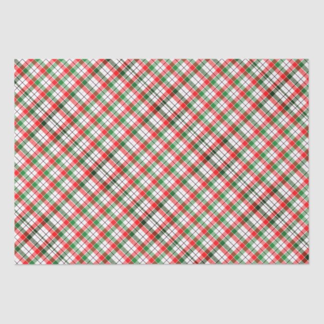 Scottish Terrier Merry Christmas Kariert Seidenpapier (Vorderseite)