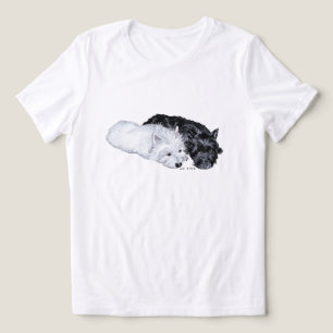 Scottish Terrier mit Westie Tri-Blend Shirt