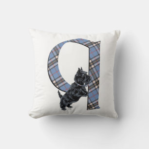 Scottish Terrier Monogram Q Pillow Kissen