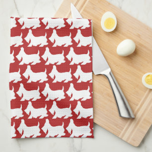 Scottish Terrier Niedlich Red Kitchen Handtücher