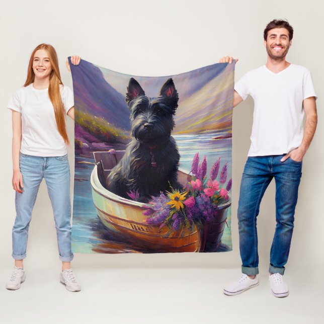 Scottish Terrier on a Paddle: Ein Landschaftliches Fleecedecke (Beispiel)