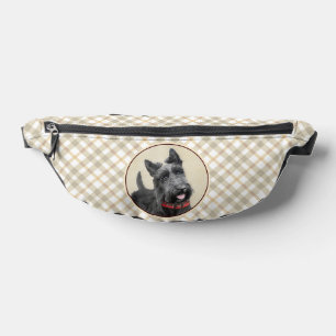Scottish Terrier Painting Black Original Dog Art Bauchtasche