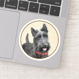 Scottish Terrier Painting - Niedliche Original Dog Aufkleber