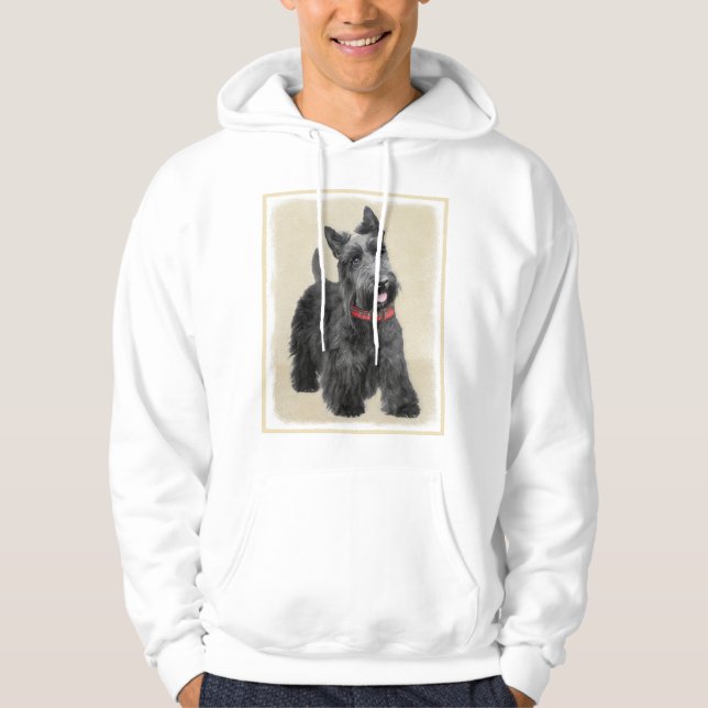 Scottish Terrier Painting - Niedliche Original Dog Hoodie (Vorderseite)