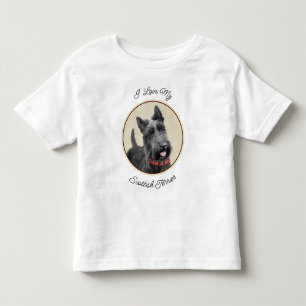 Scottish Terrier Painting - Niedliche Original Dog Kleinkind T-shirt