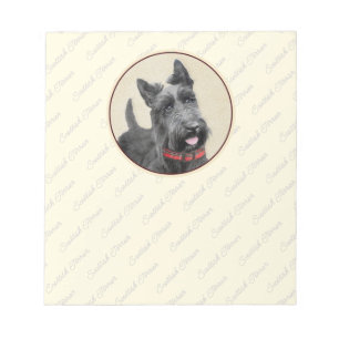 Scottish Terrier Painting - Niedliche Original Dog Notizblock