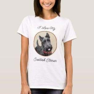Scottish Terrier Painting - Niedliche Original Dog T-Shirt