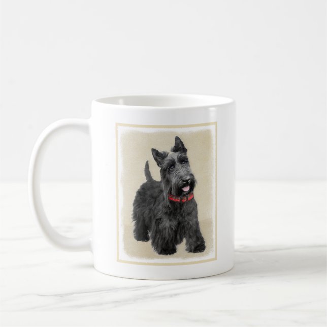 Scottish Terrier Painting - Niedliche Original Dog Tasse (Links)