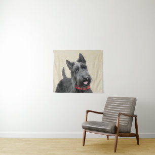 Scottish Terrier Painting - Niedliche Original Dog Wandteppich