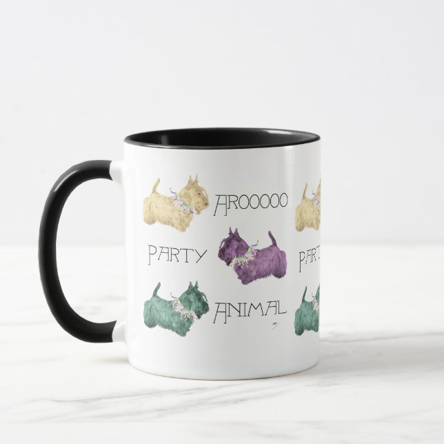 Scottish Terrier Party Animals Tasse (Links)