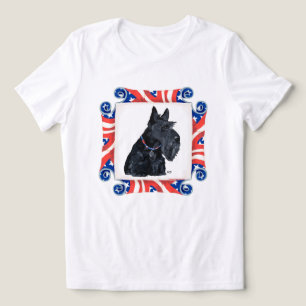 Scottish Terrier Patriotic US Flag Tri-Blend Shirt