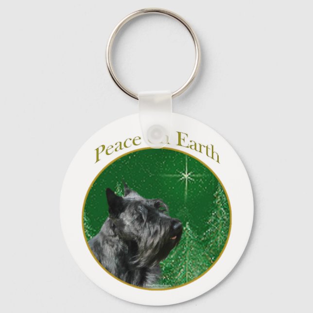 Scottish Terrier Peace Schlüsselanhänger (Vorderseite)