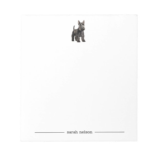 Scottish Terrier Personalisiert Notepad Notizblock (Vorderseite)