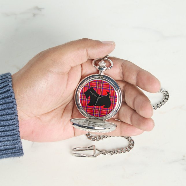 Scottish Terrier Pocket Watch Armbanduhr (Hand)