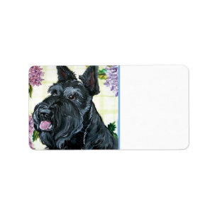 Scottish-Terrier-Porträt Adressaufkleber