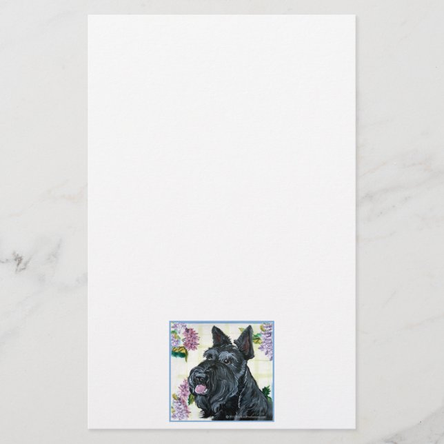 Scottish-Terrier-Porträt Briefpapier (Vorderseite)