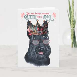 Scottish Terrier Queen für einen Tag Funny zum Geb Karte