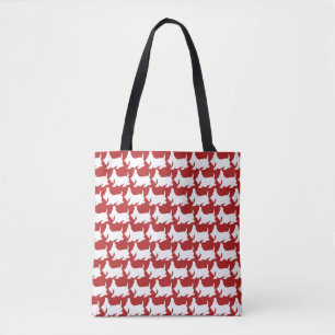 Scottish Terrier Red White Niedlich Dog Moderne Ta