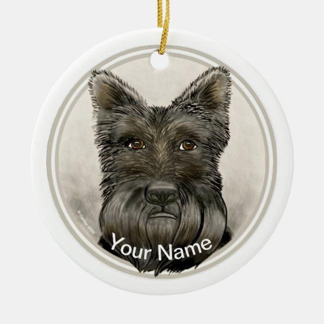 Scottish Terrier Rondo Ornament (Vorne)