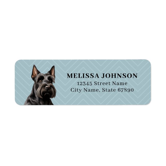 Scottish Terrier Rücksendeadressen-Aufklebers (Vorne)