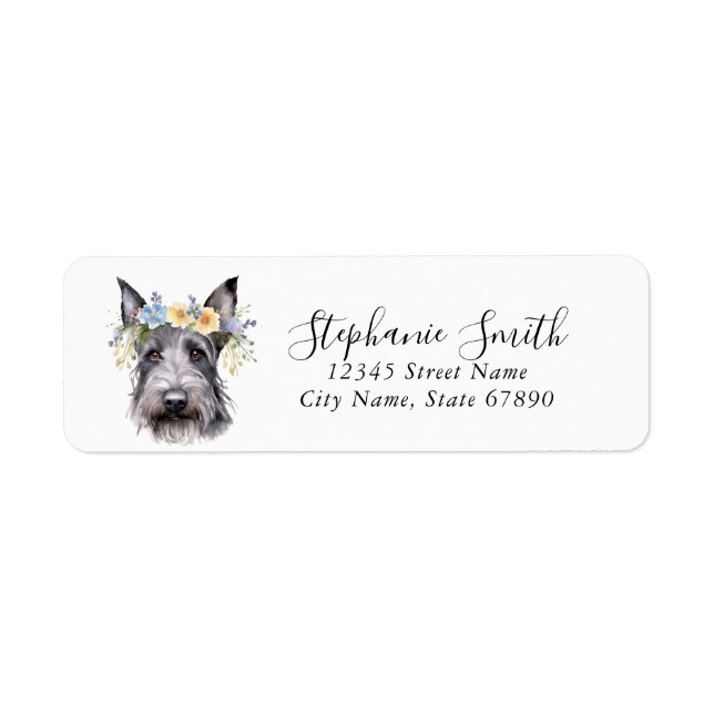 Scottish Terrier Rücksendeadressen-Aufklebers (Vorne)